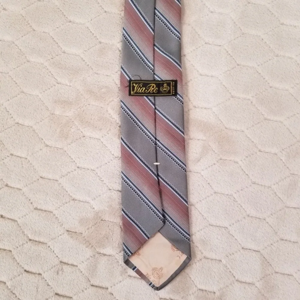 Vintage Via Re Men's Necktie Striped Multicolor 3